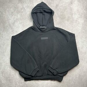 Fear of God Essentials Black Hoodie Pullover Sweatshirt Size Small